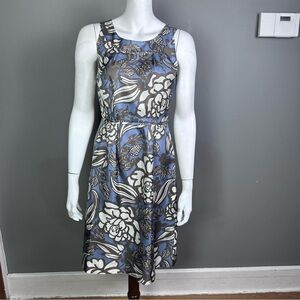 Boden dress size 10 blue floral sleeveless summer office‎ siren wear silk girly